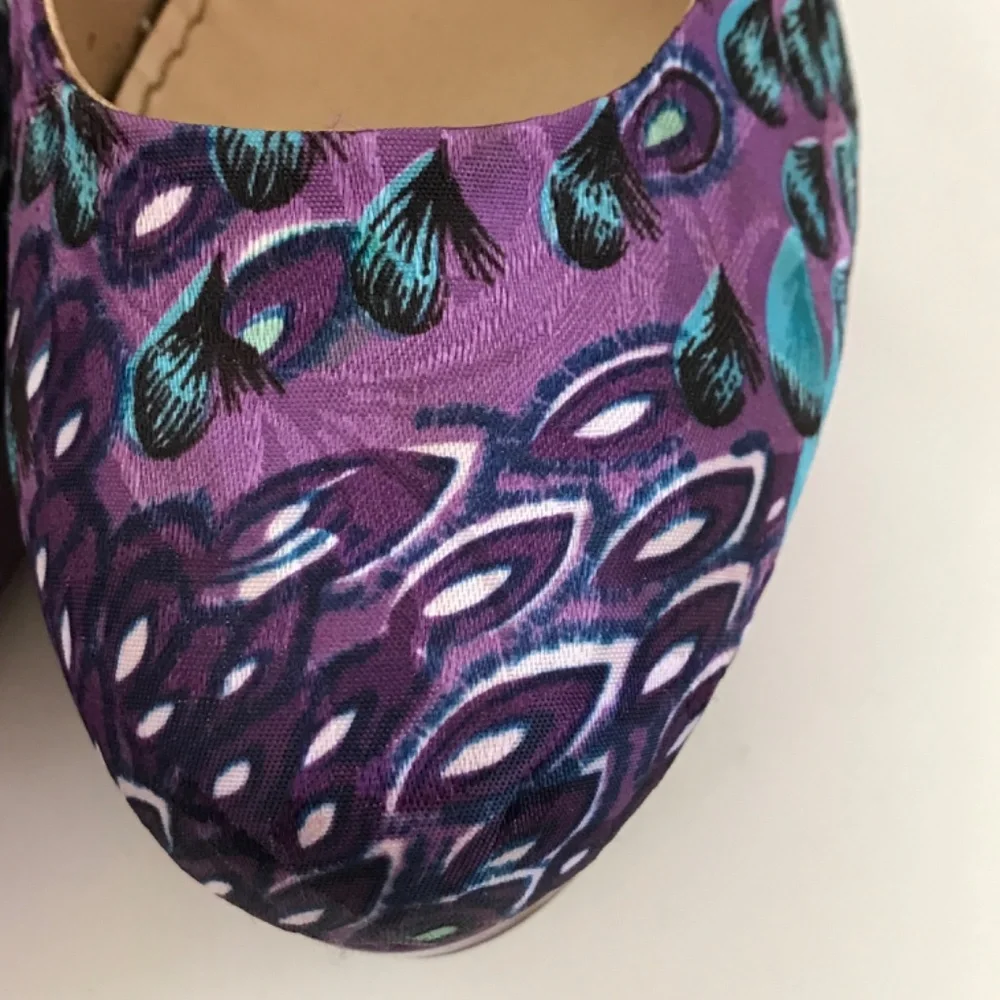 SHOE DAZZLE Platform Stiletto Pumps Purple Peacock Women’s Size 10